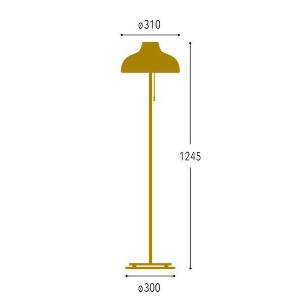 Floor Standing Lamp Contemporary Aluminum Iron Bolero Small Floor Standing Lamp Contemporary Aluminum Iron