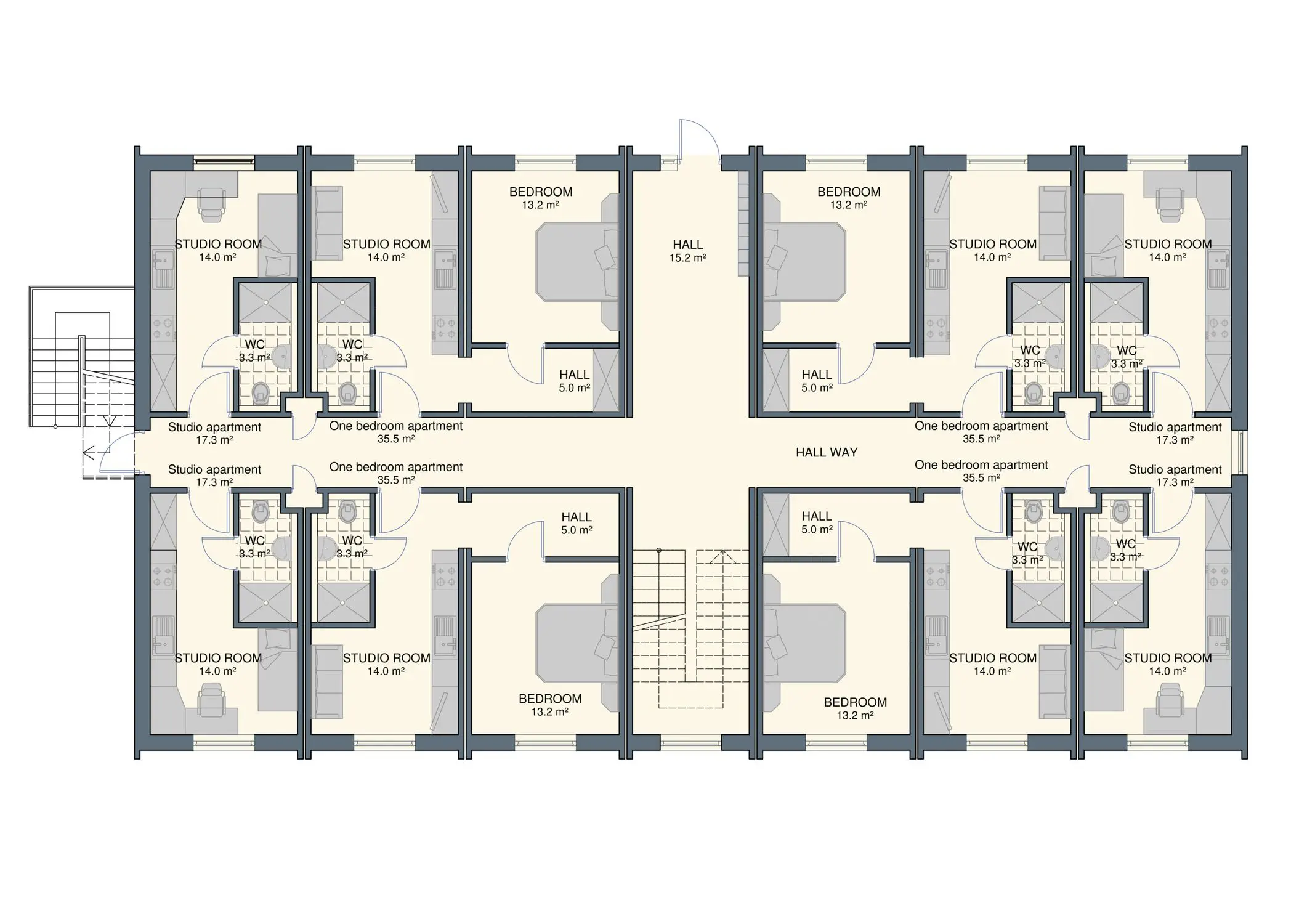 apartment building floor plans