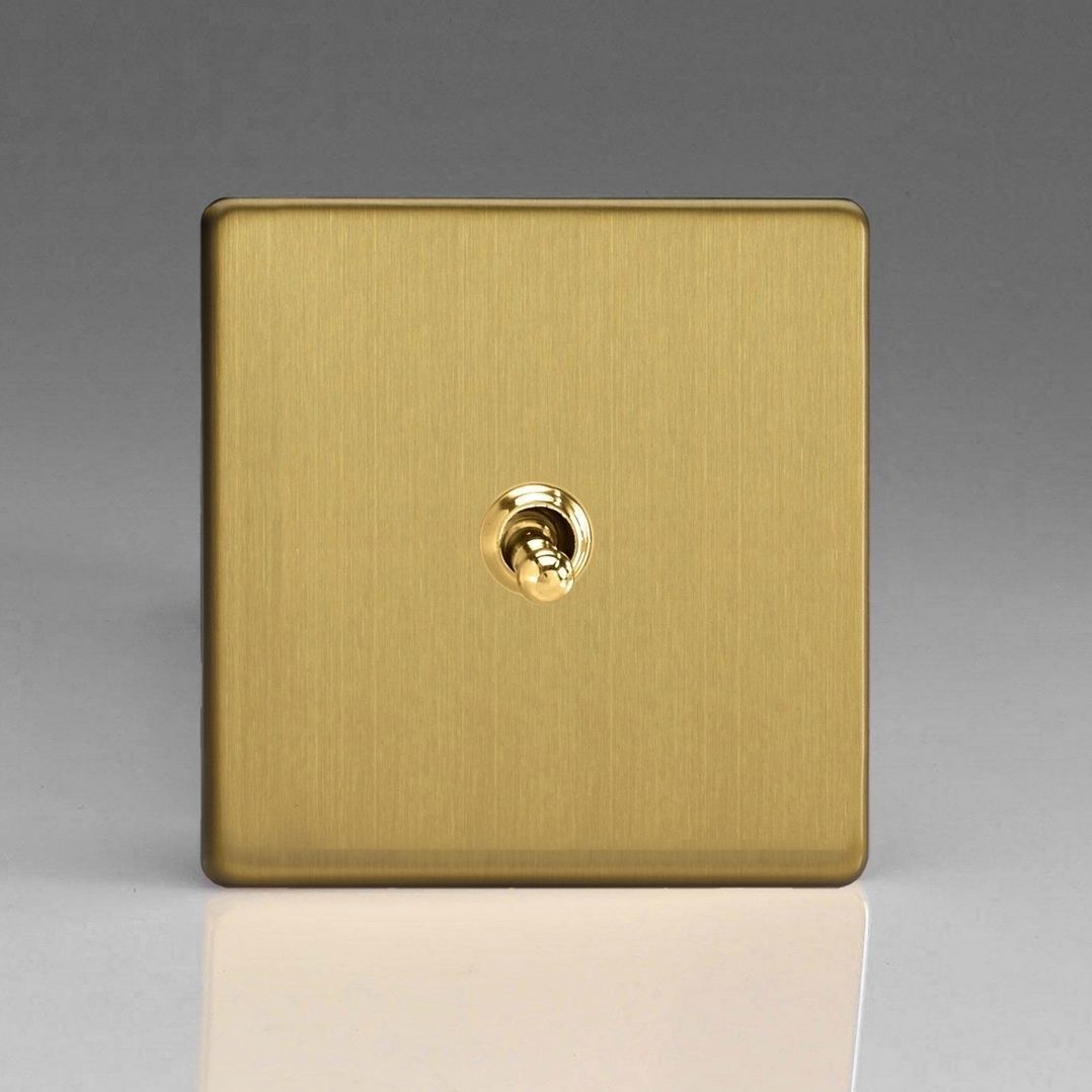 Light switch LTBTS1 ALSO & CO toggle / recessed / brushed brass
