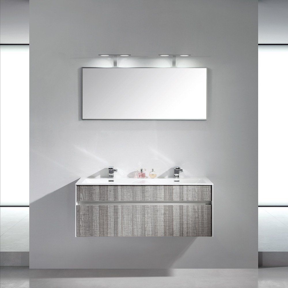 Double Washbasin Cabinet Wall Hung Ash Contemporary Encore Double Washbasin Cabinet Wall Hung Ash Contemporary Encore