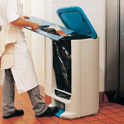 Kitchen Trash Can Recycled Plastic Commercial Foot Operated