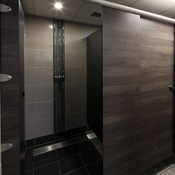 Laminate shower cubicle FORTE Washroom Washroom Limited stainless