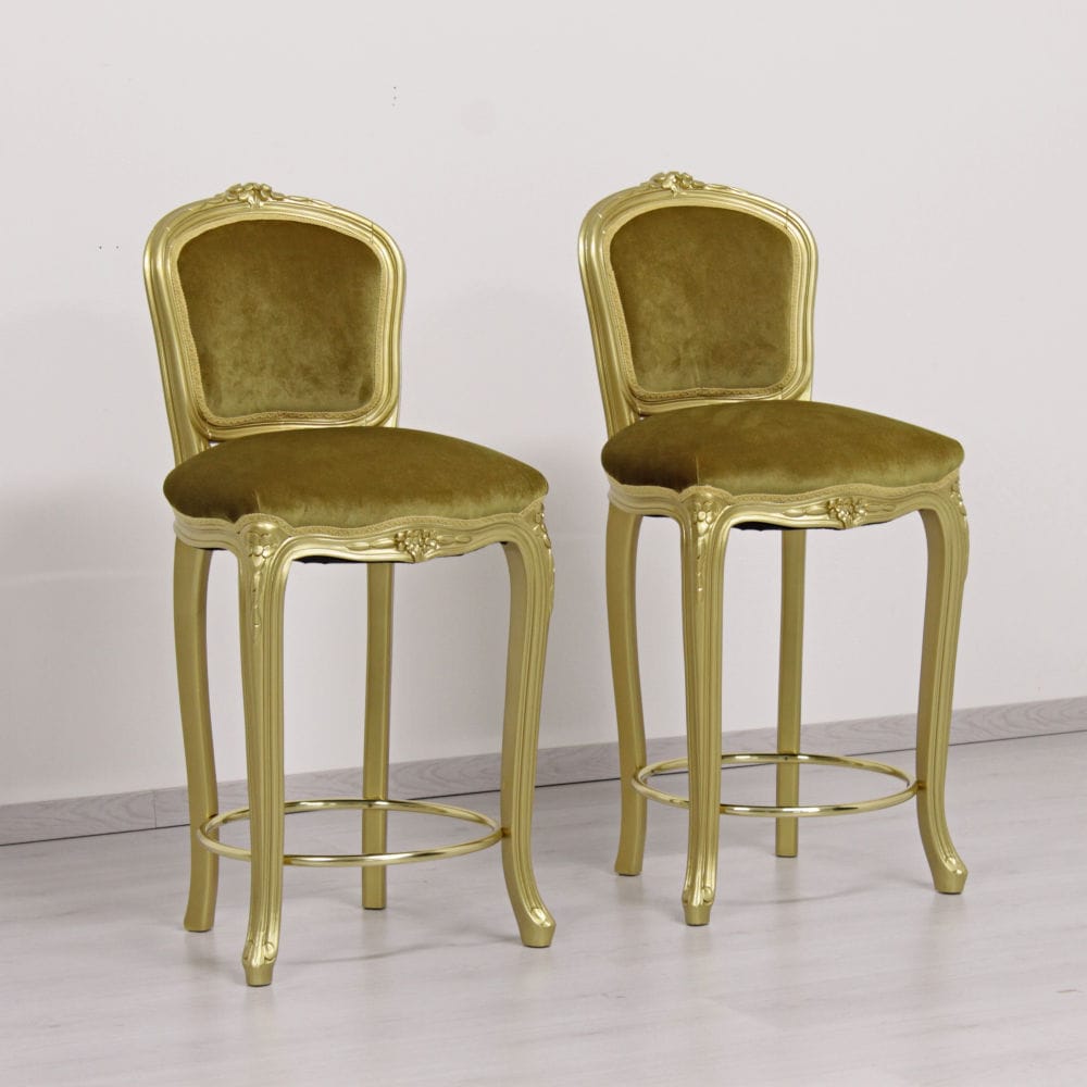 French style bar stool BRIANZA SPECIAL 65 cm. ORSITALIA synthetic