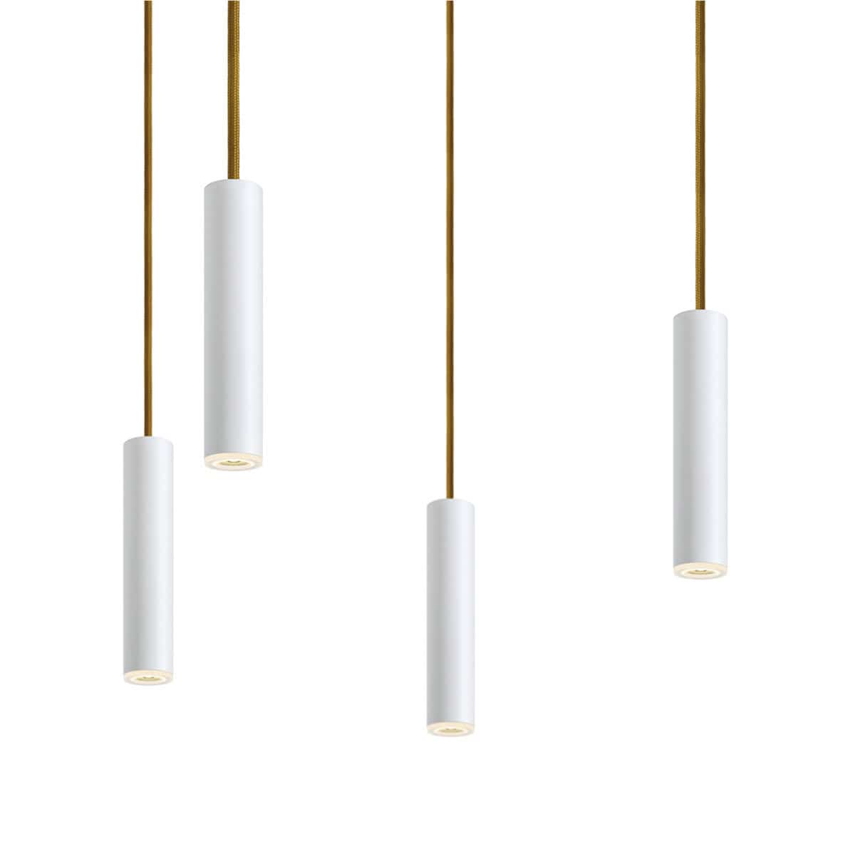 Hanging Light Fixture Led Round Tubular Glam S4