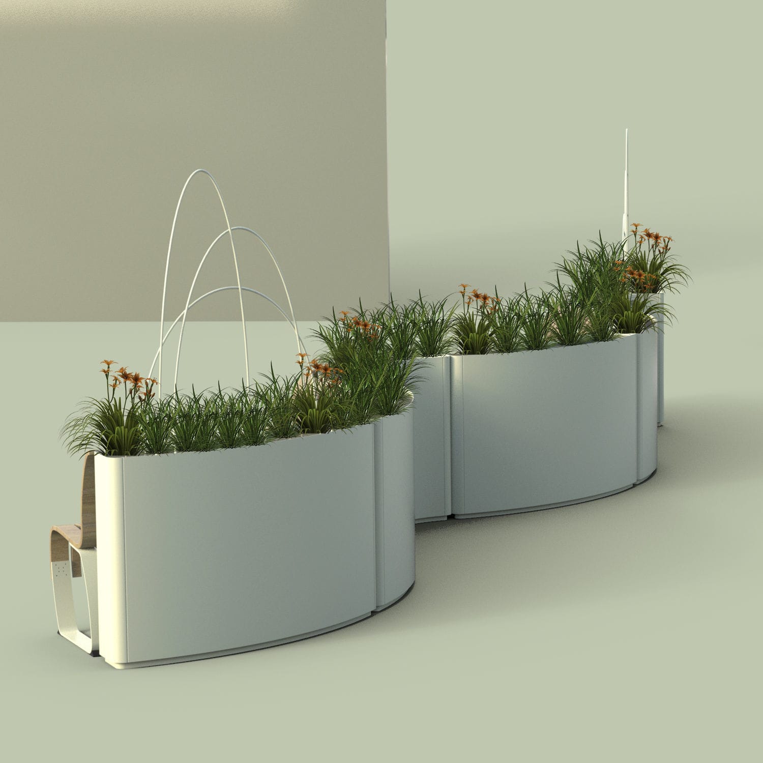 Indoor planter Green Furniture Concept powdercoated steel