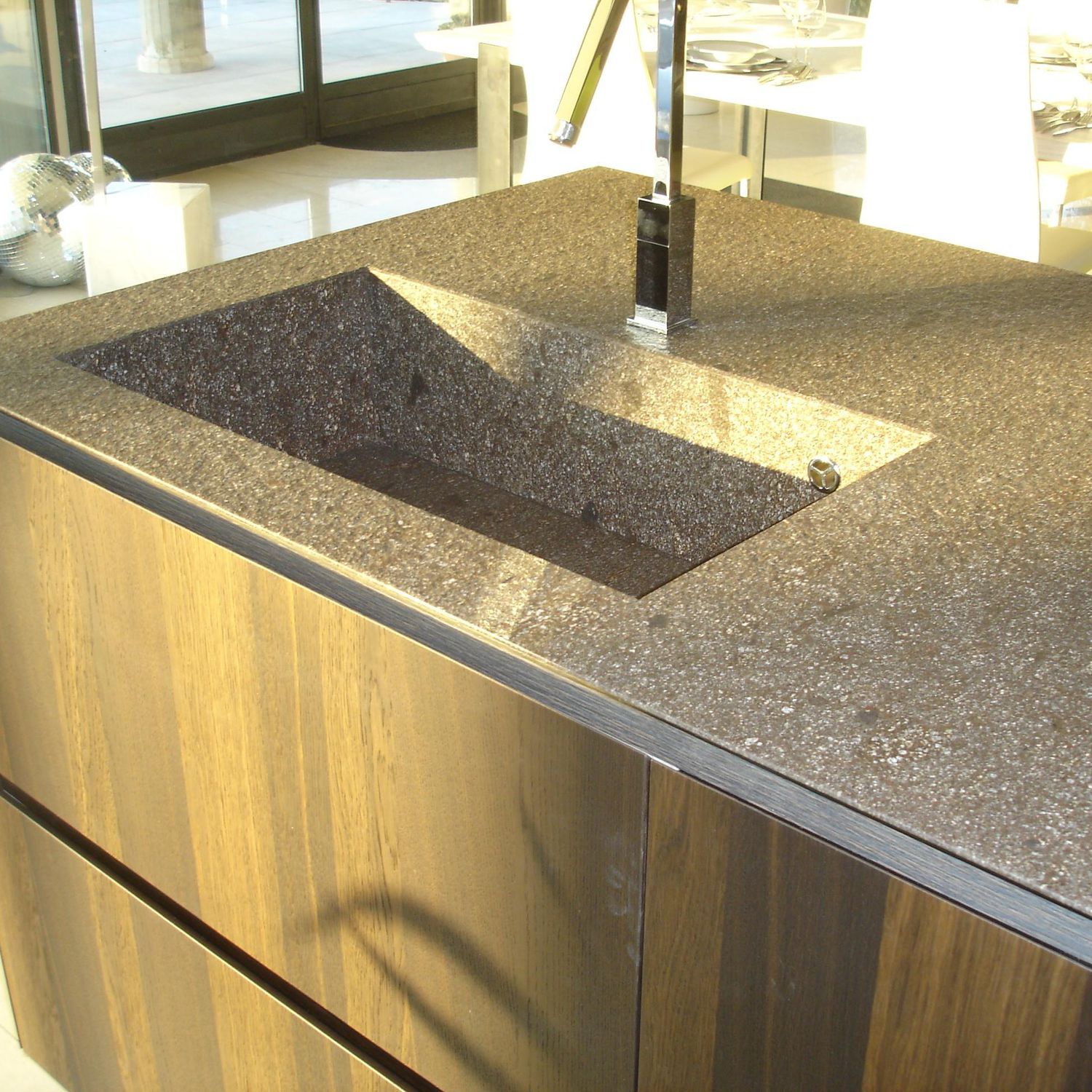 Stone Countertop Commercial Kitchen Fusion Sink Euro Porfidi