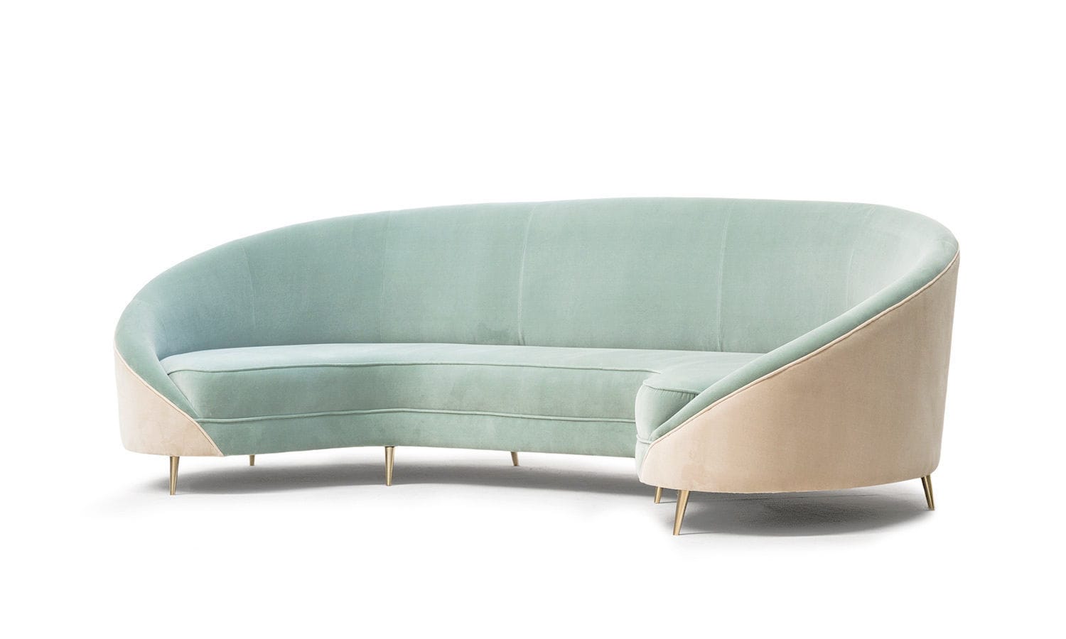Semicircular sofa / contemporary / velvet / brass BEVERLY Moanne