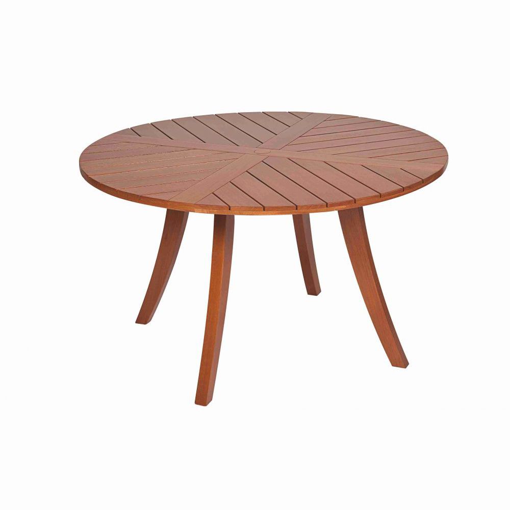 Contemporary table - MALTA - Butzke - wooden / round / outdoor