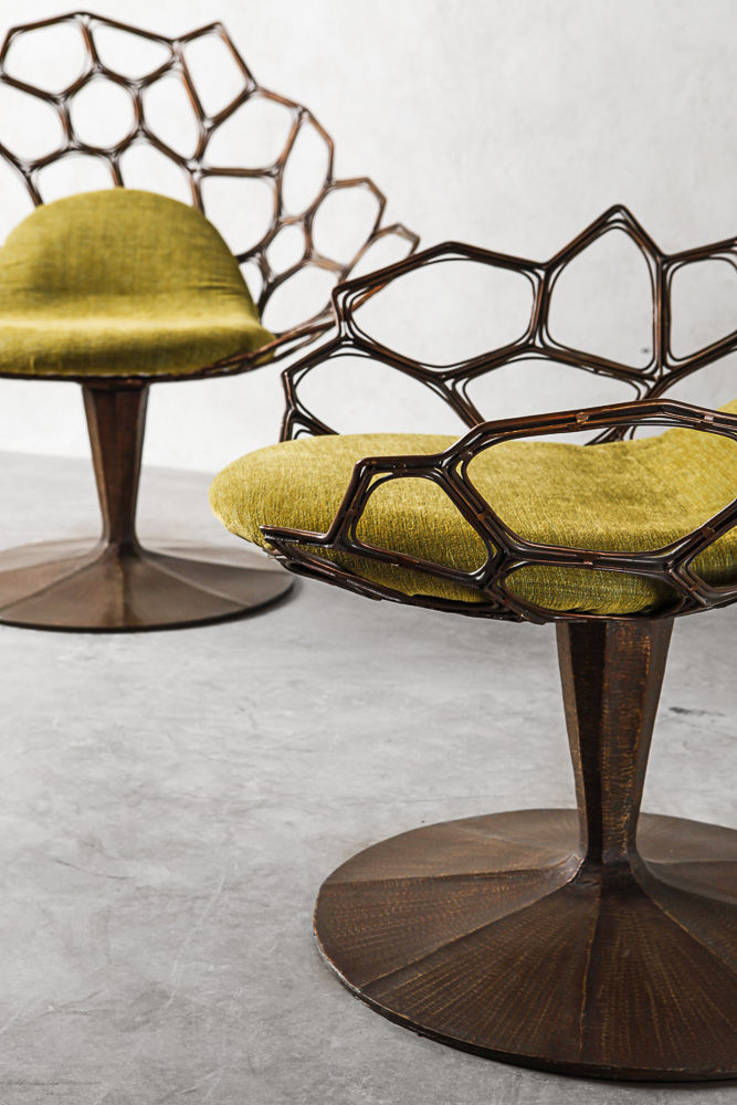 Original design chair MOSAICO industriaedition steel / swivel / home