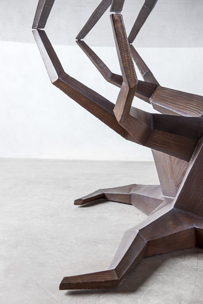 Original design dining table MOLAVE industriaedition solid wood