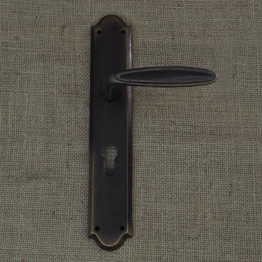 Door handle OVALE 00214 Giara bronze / traditional / silver finish