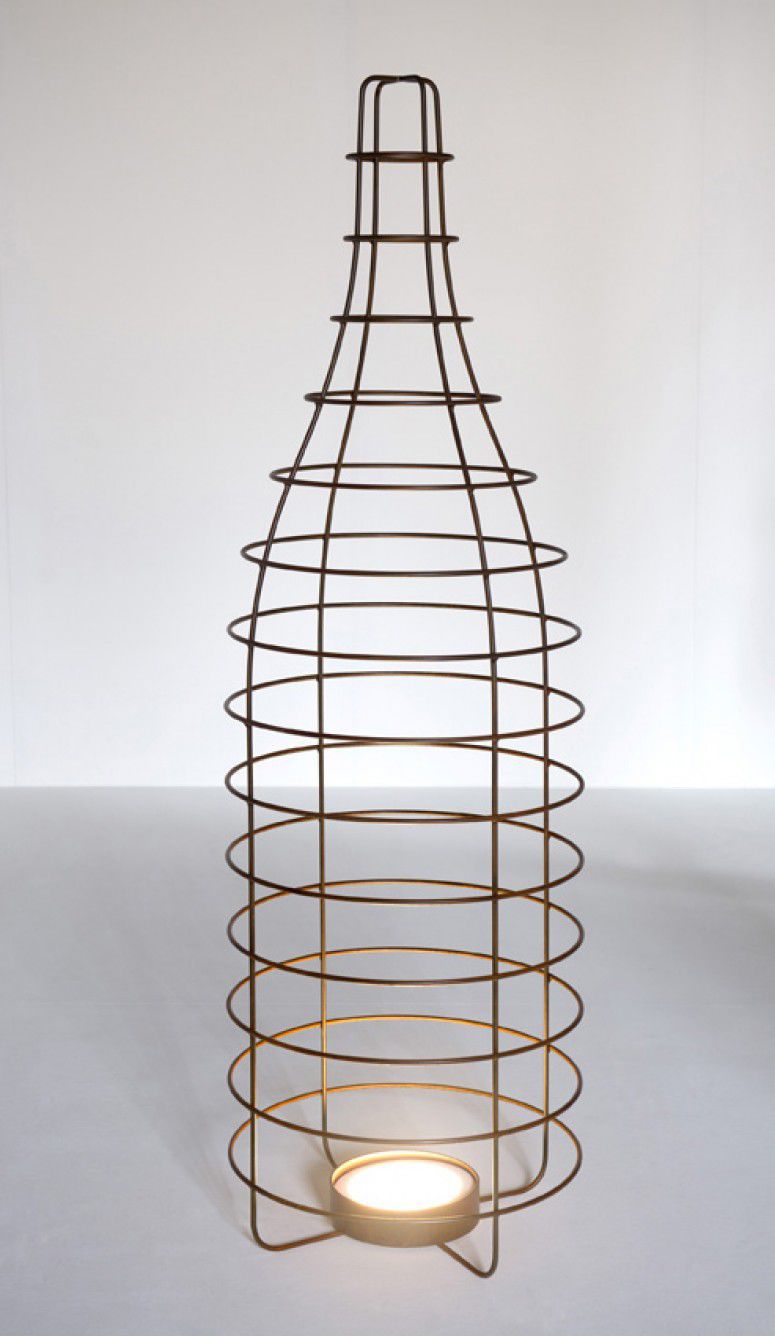 Floor Lamp Contemporary Wrought Iron Led Bottiglia Barel