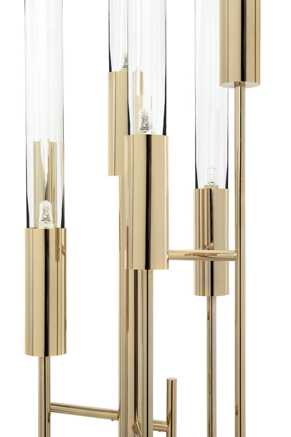 Floor Standing Lamp Contemporary Brass Gold Plated Brass