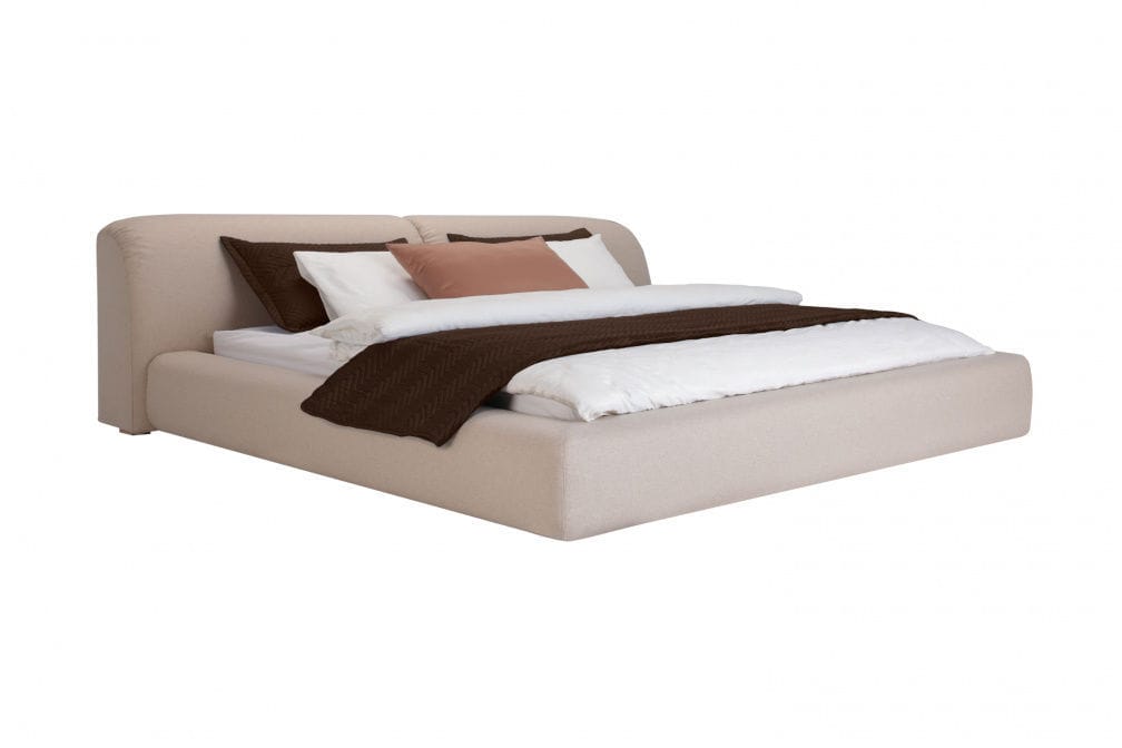 Double bed - ANDREA - HEAVENS - contemporary / upholstered / with headboard