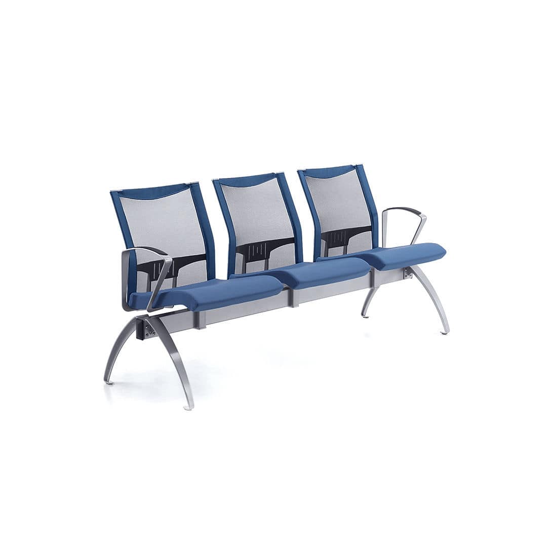 Metal beam chair - AVIANET - TALIN SRL - fabric / 2-person / 3-seater