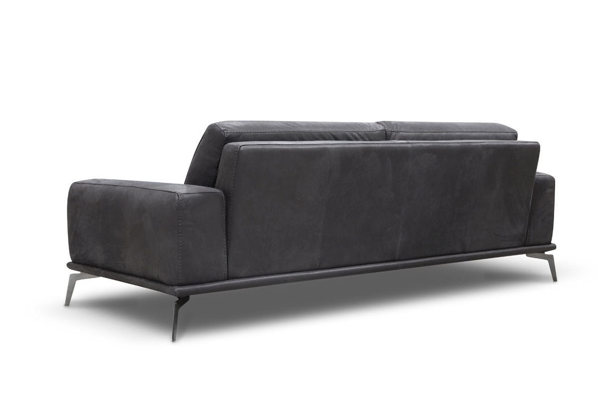 Contemporary Sofa Fabric Leather Metal Tivoli