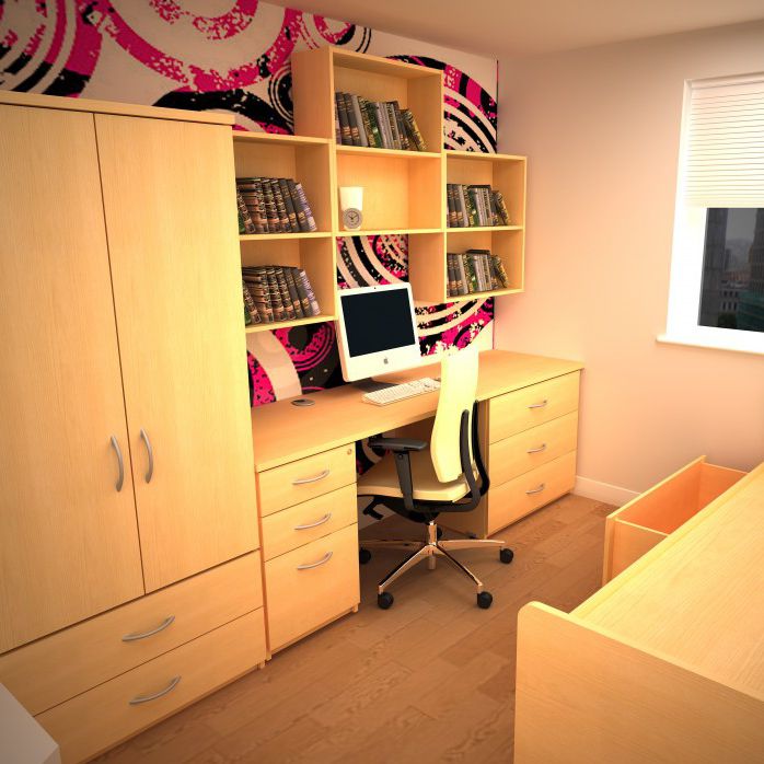 Melamine Desk Hawk Furniture Ltd Contemporary With Storage