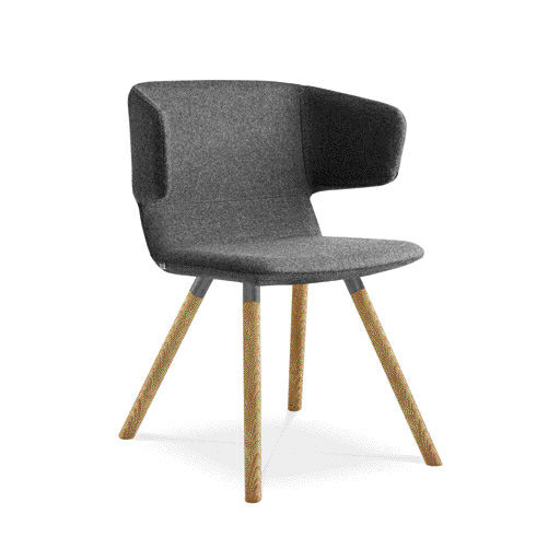 Contemporary chair - FLEXI - LD Seating s.r.o. - fabric / oak / upholstered