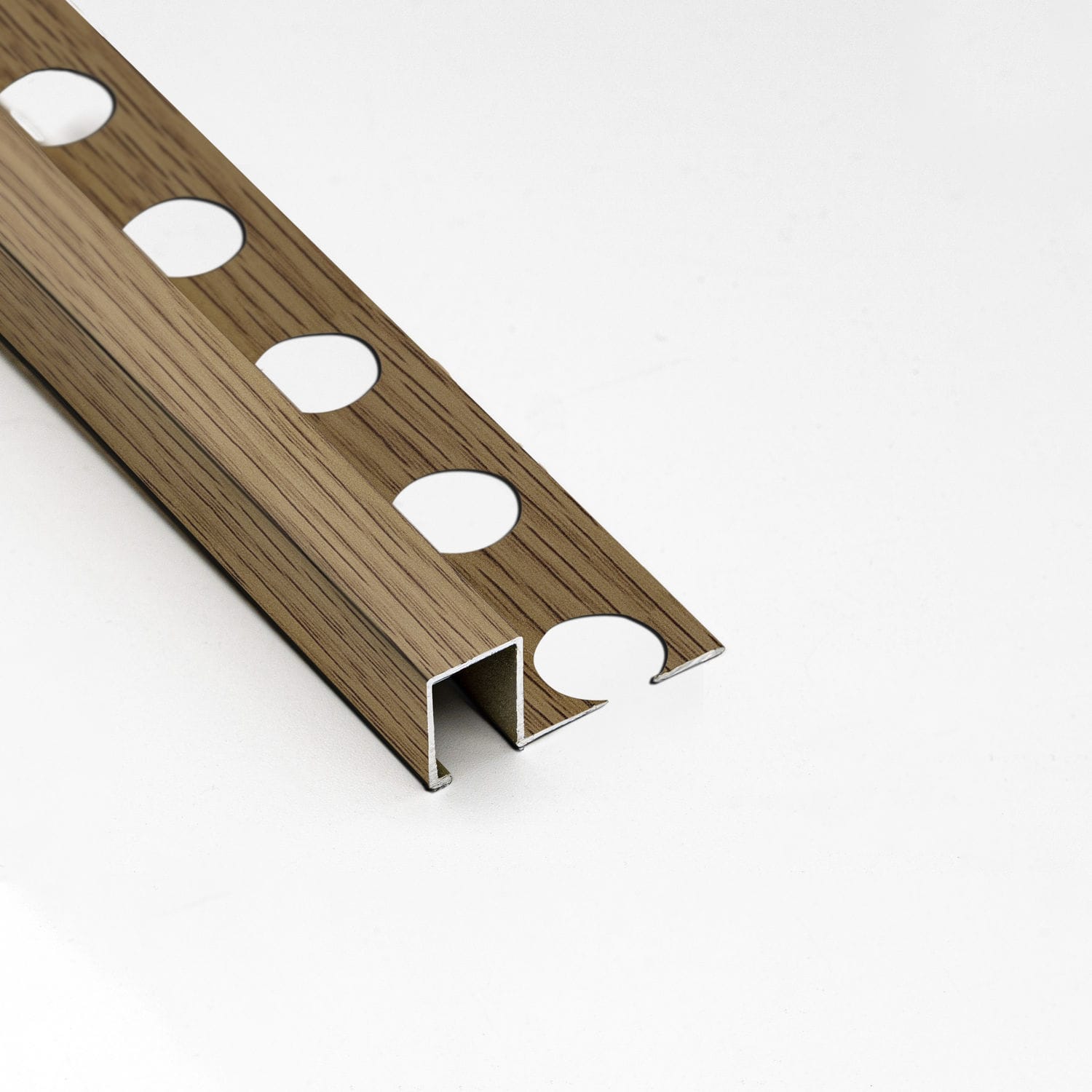 Aluminum edge trim WOOD R12X10 ALUMACER® outside corner