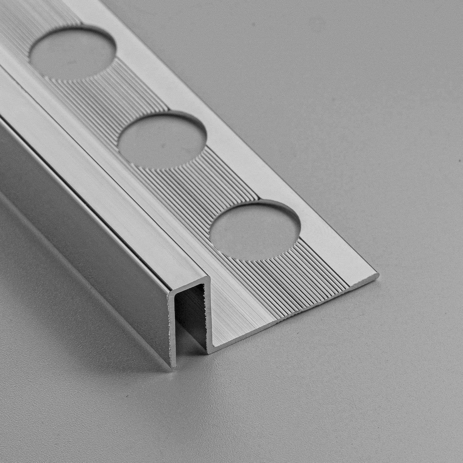 Aluminum edge trim - R12X5 - ALUMACER® - for tile / outside corner / square