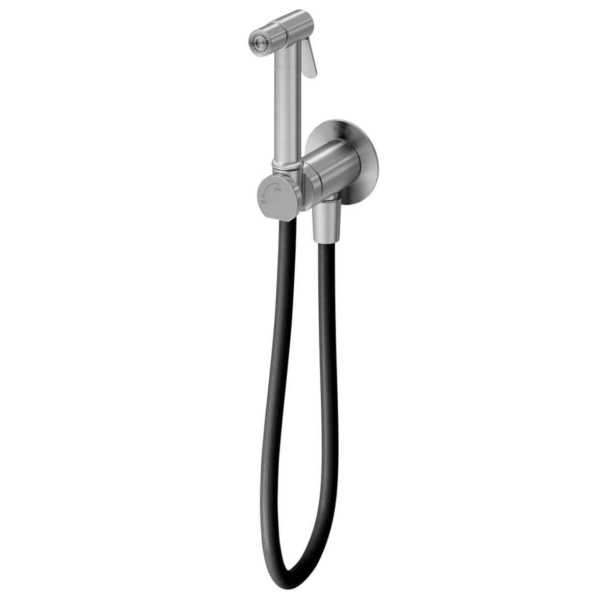 Toilet hand shower ELOQ Bruma round / stainless steel / contemporary