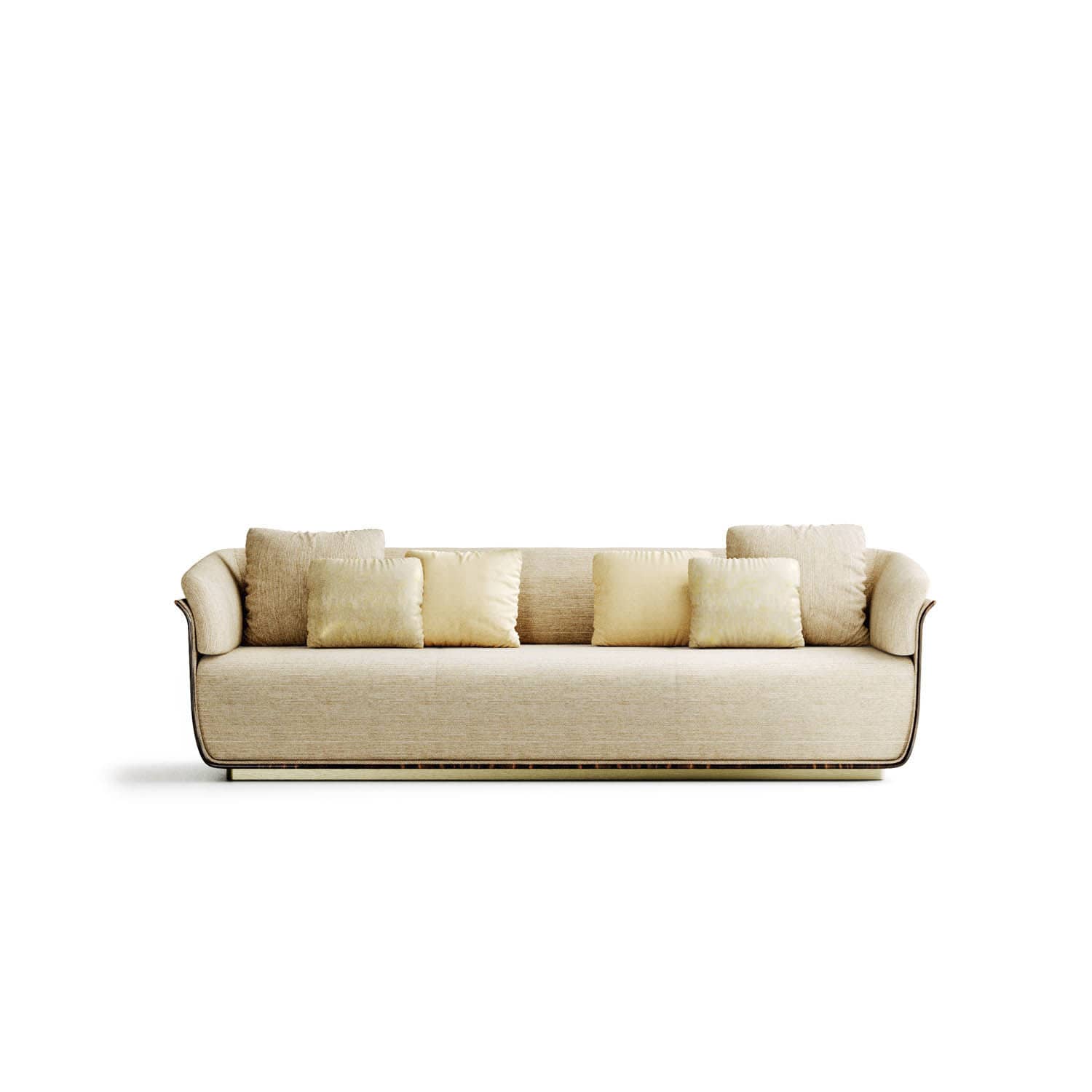 Contemporary sofa Allure 3s Capital Collection brown / beige / fabric