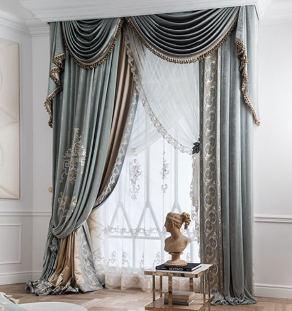 Patterned curtain - VERSAILLES ALLOVER - Chicca Orlando srl - velvet