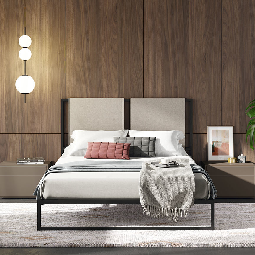Double bed headboard Mark Mobenia for single beds / contemporary
