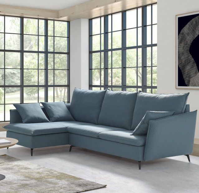 Modular sofa - LARA - Suinta sl - contemporary / gray / blue