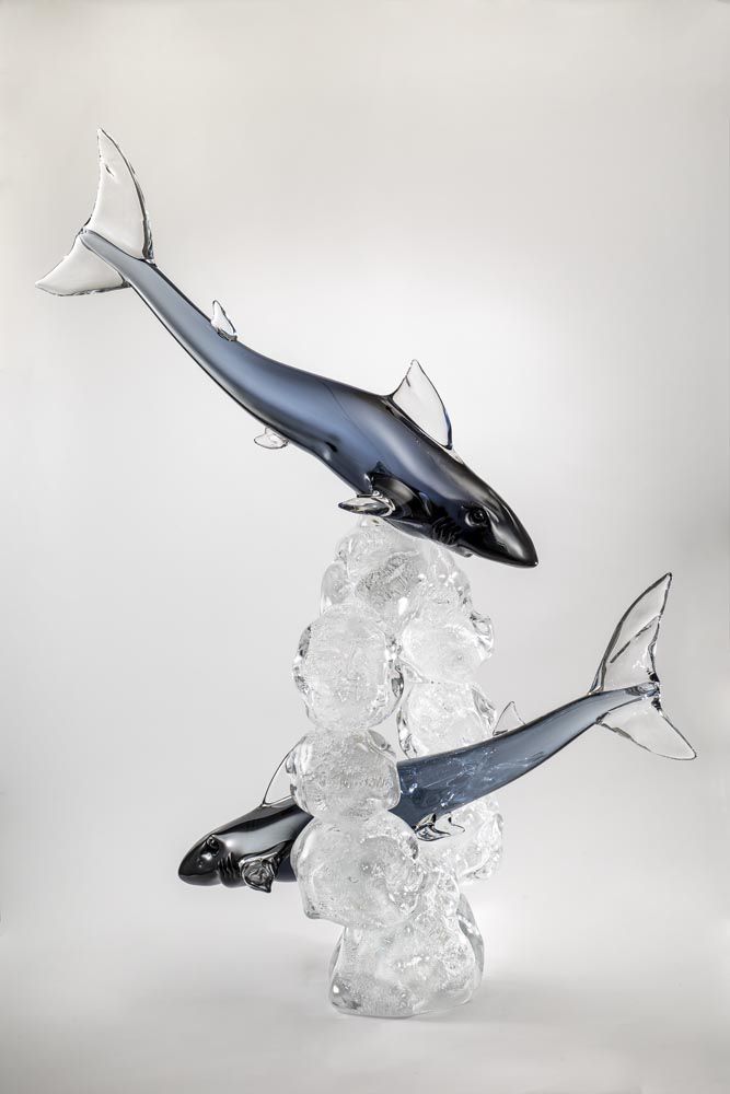 Murano glass sculpture - FISH - Zanetti Murano srl