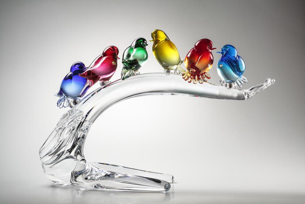 Murano glass sculpture - BIRDS - Zanetti Murano srl