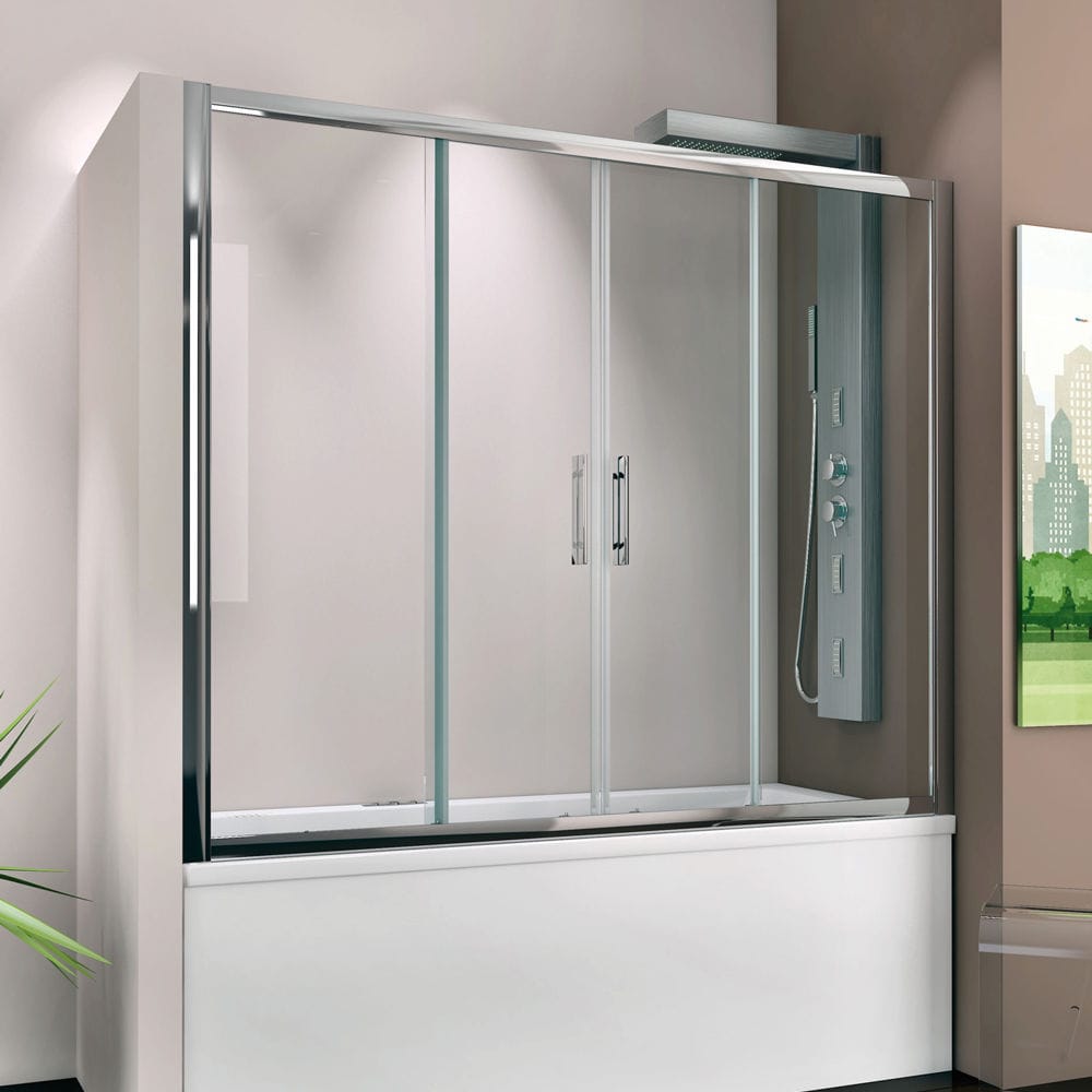 Sliding bath screen PRLSV2A THERMO DESIGN framed