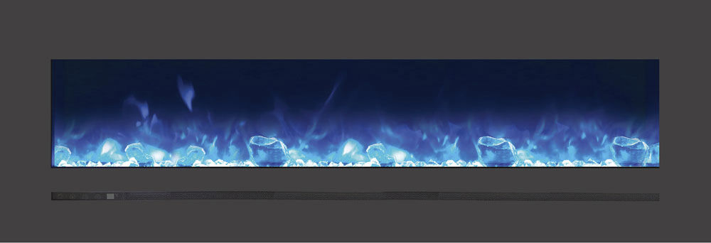 Electric Fireplace Contemporary Closed Hearth Wall Mounted