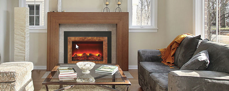 Electric Fireplace Insert Remote Controlled Fm 34 Amantii