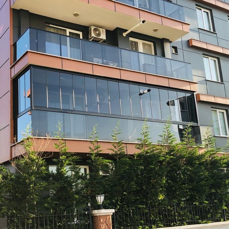 Folding patio door KCS FRAMELESS BALCONY SYSTEM BKS balcony glazing