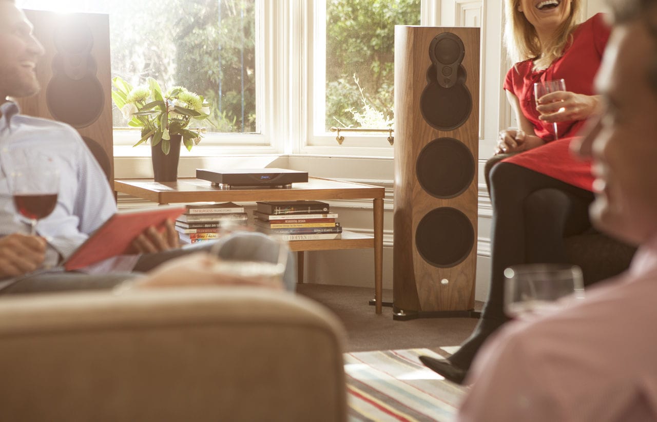 wooden tower speakers