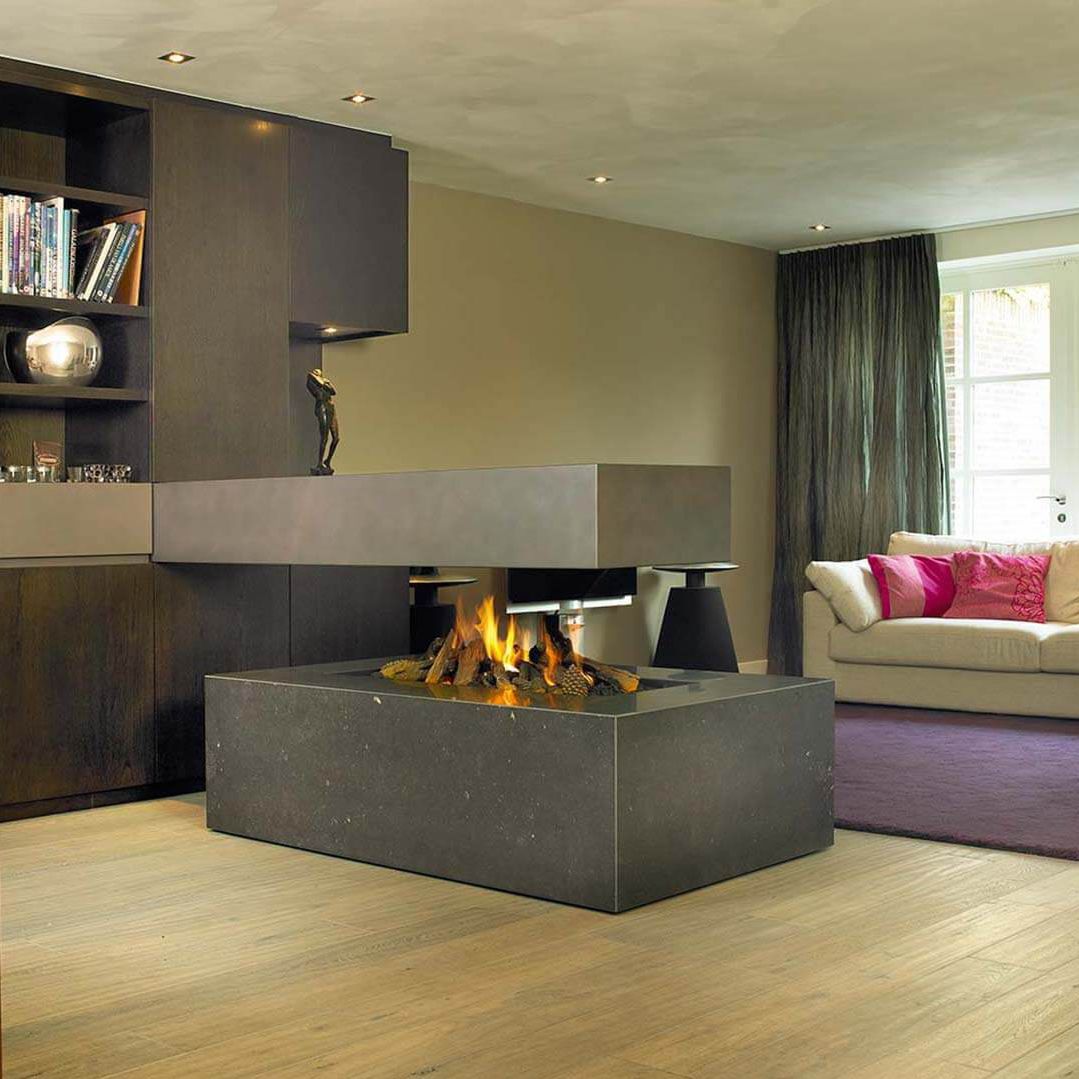 Gas Fireplace Contemporary Open Hearth Central Special 24