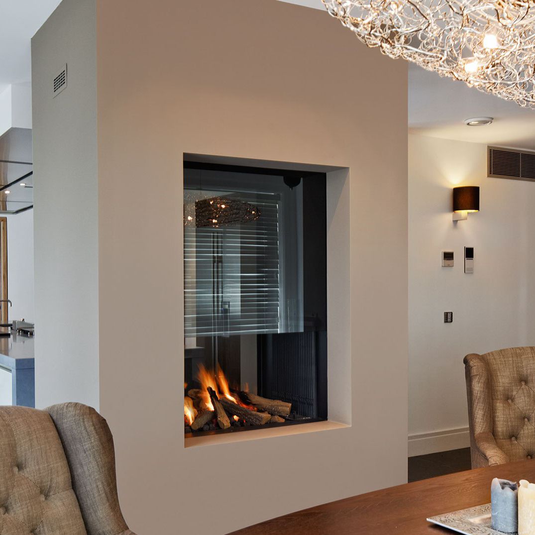 Wood Burning Fireplace Gas Contemporary Open Hearth 841t