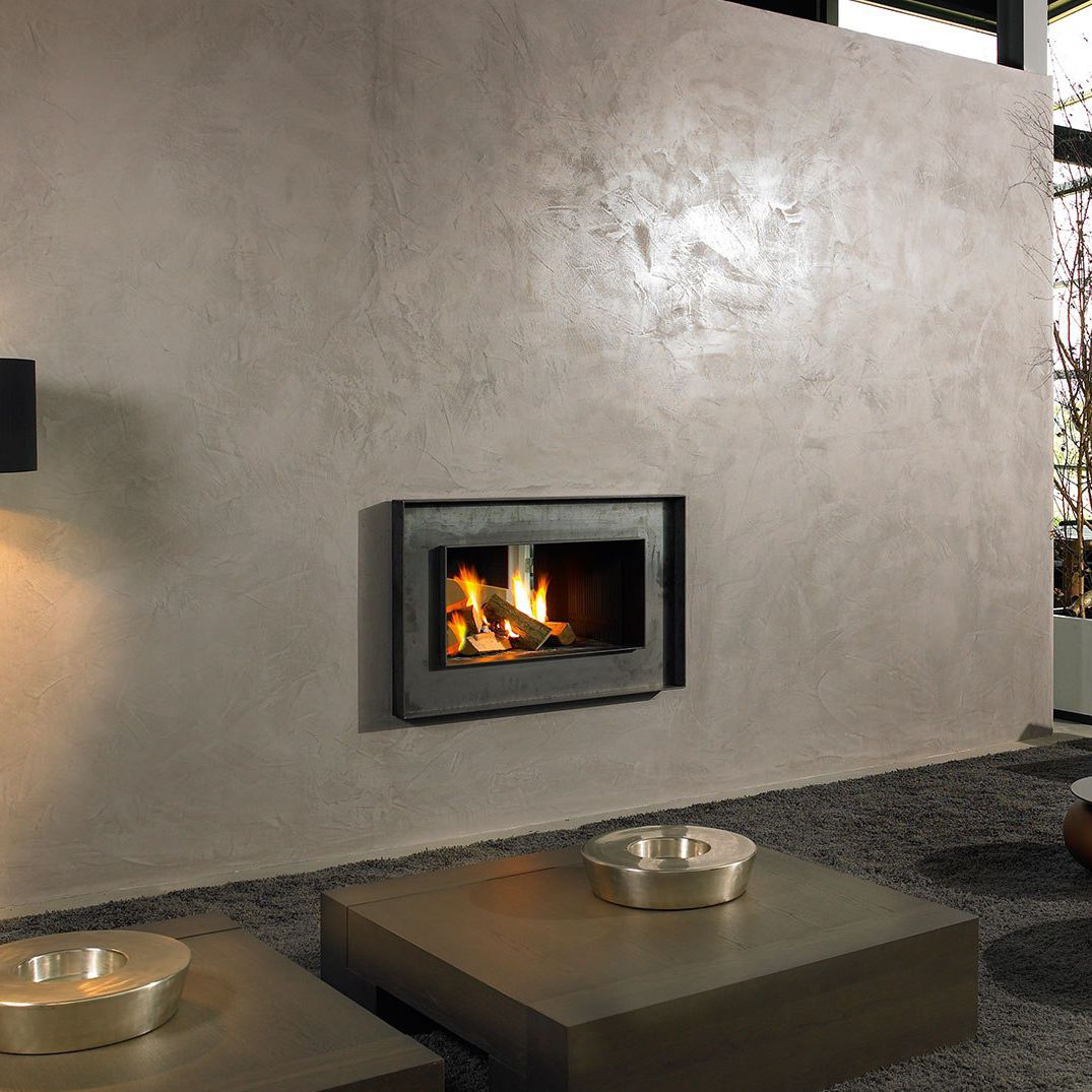 Wood Burning Fireplace Gas Contemporary Open Hearth 840t