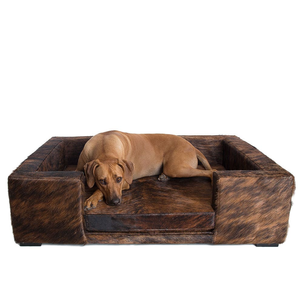 cowhide dog bed