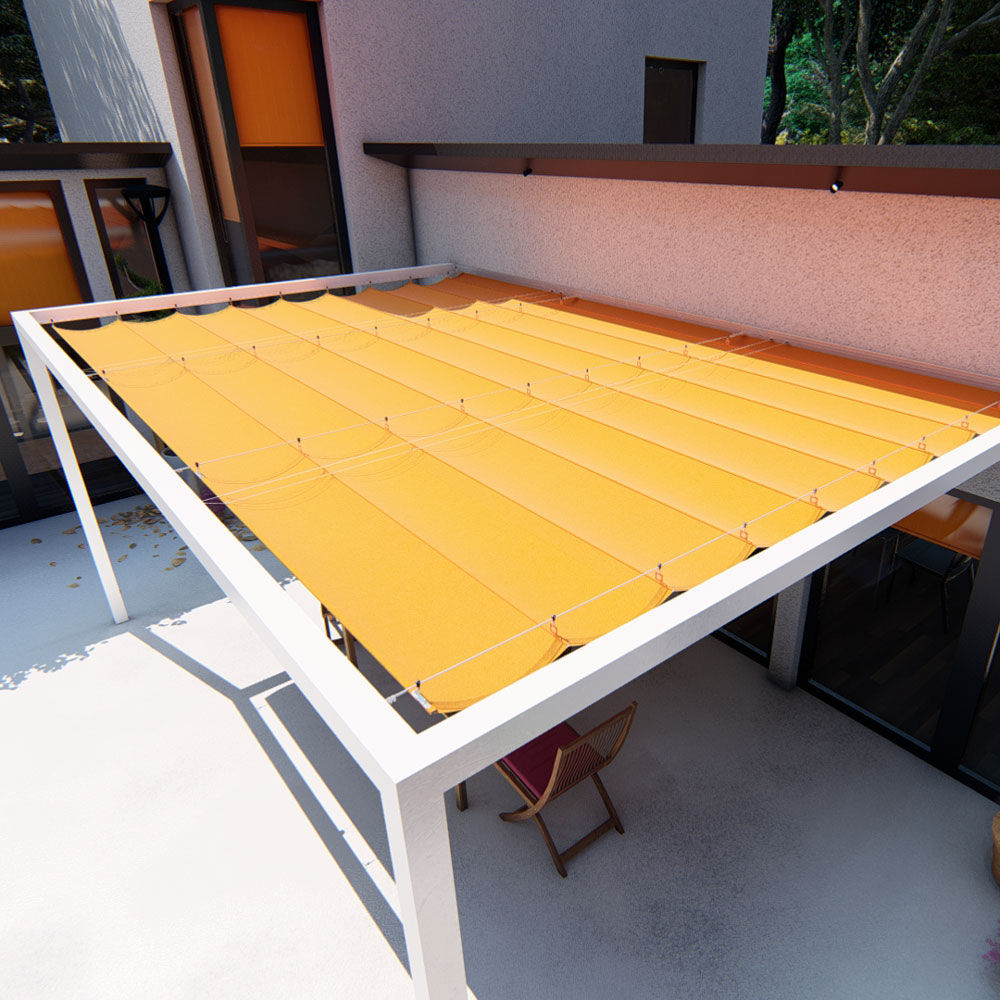 Sliding pergola cover DAVRAY canvas / home