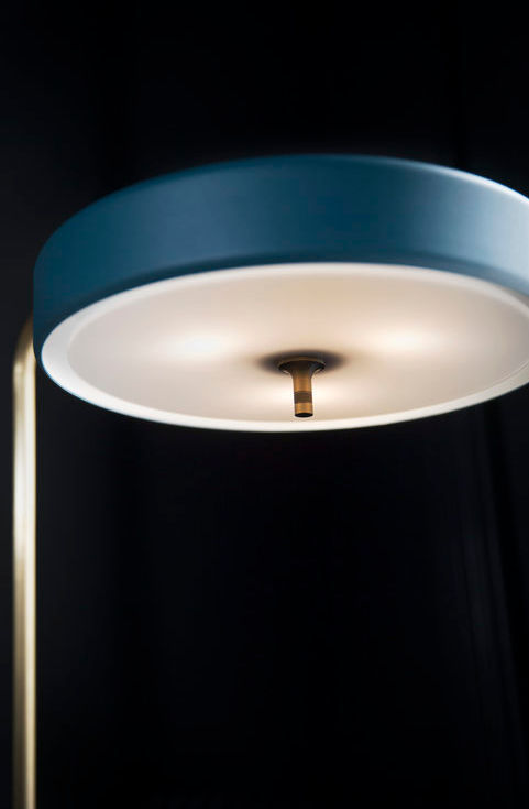 Floor Standing Lamp Contemporary Brass Led Revolve Bert