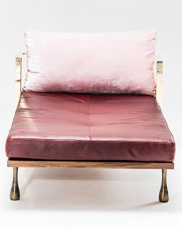 Contemporary daybed LITTLE MISS FAT EGG DESIGNS leather / wooden