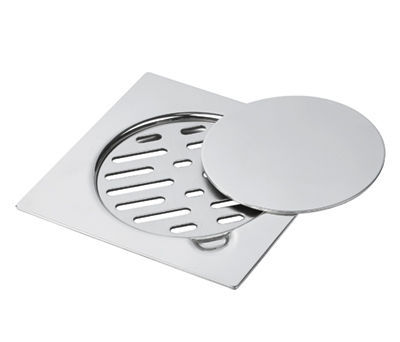 Stainless Steel Floor Drain For Showers Grated Square 154