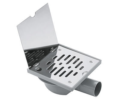 Stainless Steel Floor Drain Plastic For Showers Grated 158