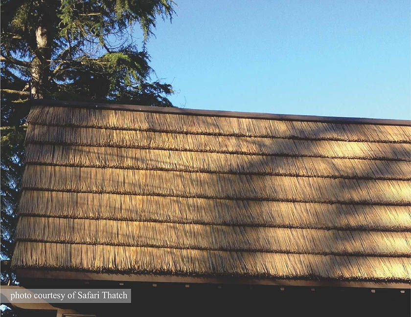 synthetic thatch roofing - viroreed natural - virobuild