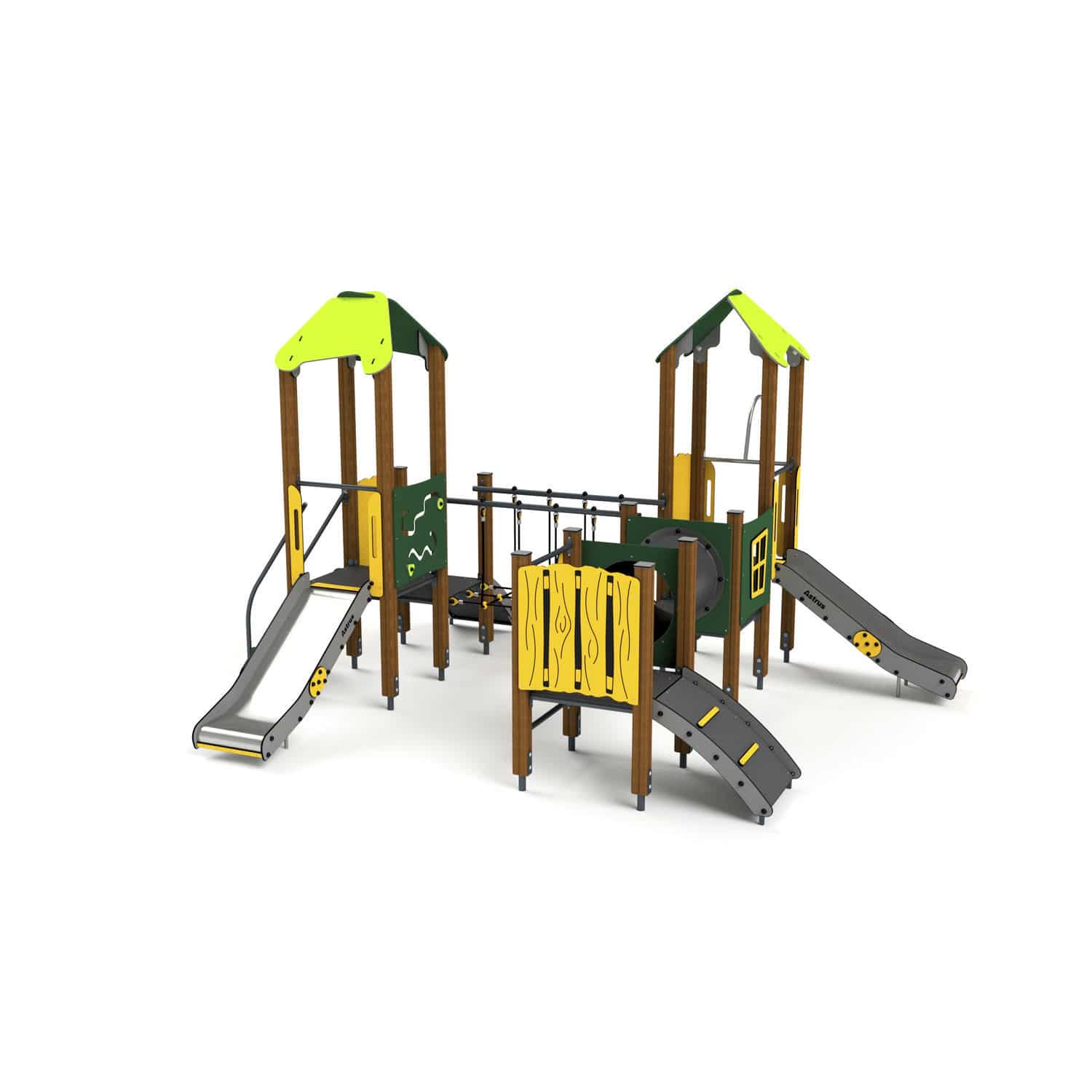 Playground play structure - 10039 - Astrus Playgrounds - metal / wooden ...