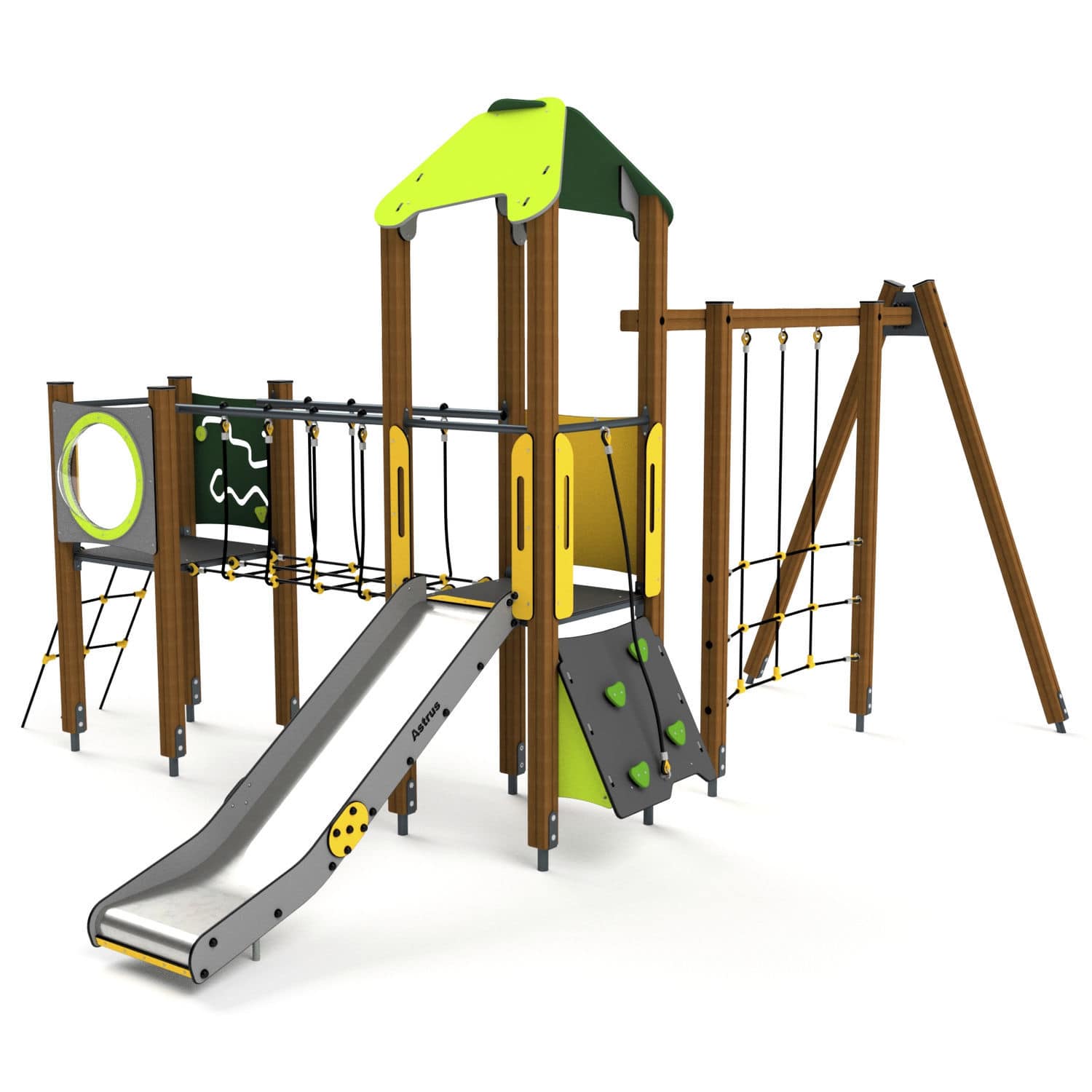 Playground play structure - 10048 - Astrus Playgrounds - metal / wooden ...