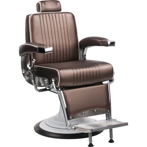 Fabric barber chair STIG Ayala chromed metal / with footrest