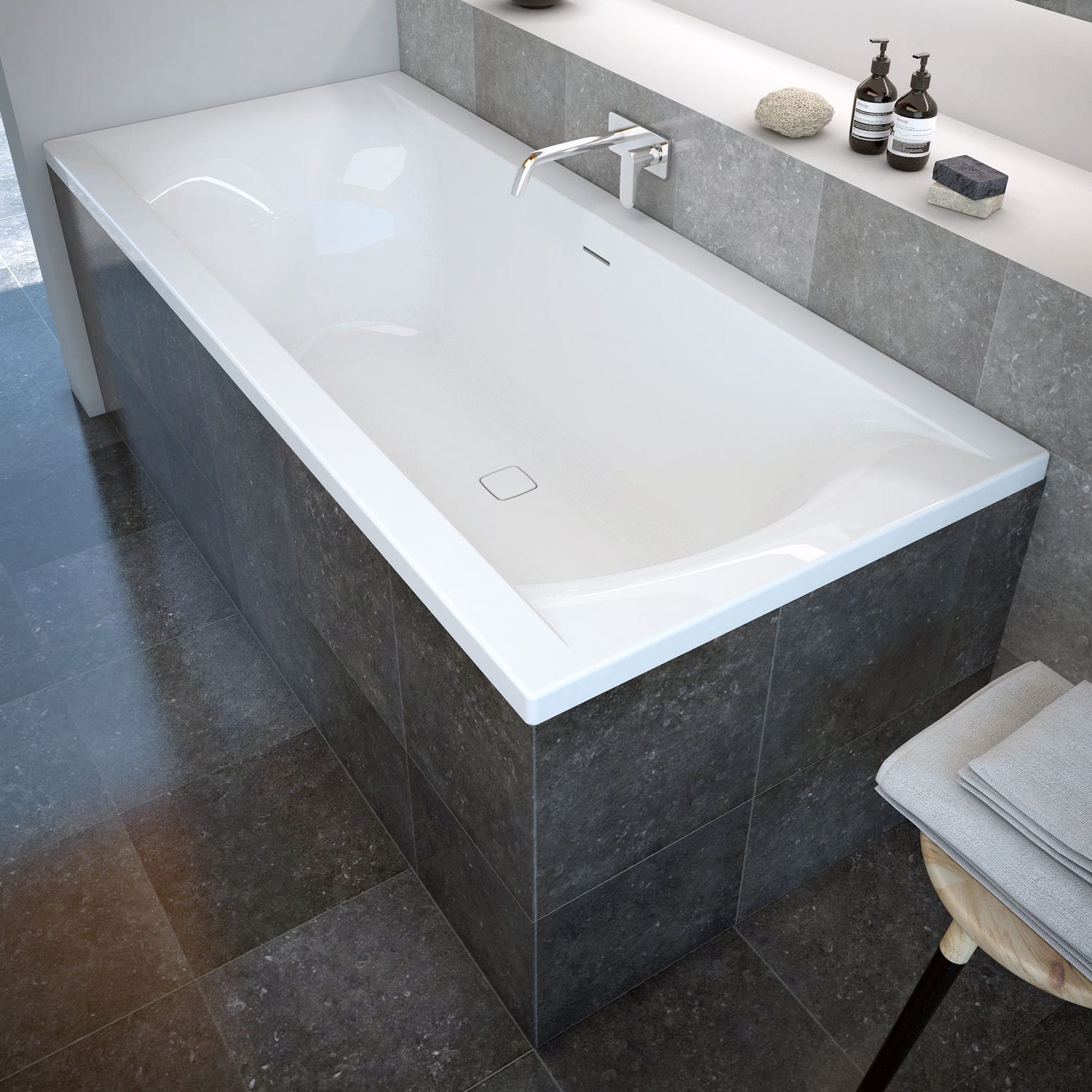 Freestanding bathtub COLORADO Aquaestil plus thermal / acrylic